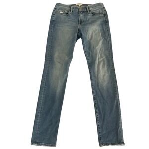 Frame Denim L'Homme Slim Jeans Mens 30 Light Blue Distressed Casual Luxury
